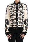 Dolce & Gabbana Elegant Off-White Baroque Jacket
