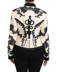 Dolce & Gabbana Elegant Off-White Baroque Jacket