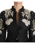 Dolce & Gabbana Elegant Black Silver Baroque Jacket
