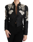 Dolce & Gabbana Elegant Black Silver Baroque Jacket
