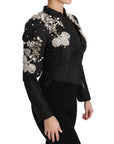 Dolce & Gabbana Elegant Black Silver Baroque Jacket