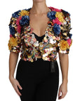 Dolce & Gabbana Enchanted Sicily Crystal-Embellished Short Jacket