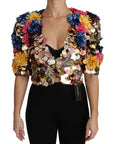 Dolce & Gabbana Enchanted Sicily Crystal-Embellished Short Jacket