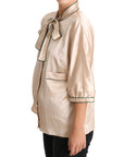 Dolce & Gabbana Elegant Beige Silk Blend Blouse Top