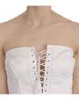 Dolce & Gabbana Elegant White Strapless Corset Top