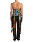 Dolce & Gabbana Multicolor Strapless Bustier Corset Top