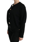 Dolce & Gabbana Elegant Black Cashmere Cardigan Top