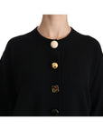 Dolce & Gabbana Elegant Black Cashmere Cardigan Top