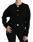 Dolce & Gabbana Elegant Black Cashmere Cardigan Top