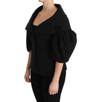 Dolce & Gabbana Elegant Black Virgin Wool Coat