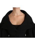 Dolce & Gabbana Elegant Black Virgin Wool Coat