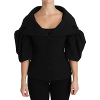 Dolce & Gabbana Elegant Black Virgin Wool Coat