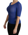 Dolce & Gabbana Elegant Blue Sheer Blouse