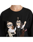 Dolce & Gabbana Elegant Black Silk Stretch Embroidered Top
