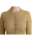 Dolce & Gabbana Elegant Long Sleeve Gold Cardigan