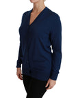Dolce & Gabbana Elegant Blue Virgin Wool Cardigan