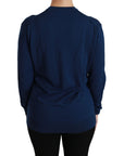 Dolce & Gabbana Elegant Blue Virgin Wool Cardigan