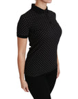 Dolce & Gabbana Elegant Black Dotted Polo Shirt