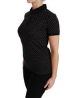 Dolce & Gabbana Elegant Black Dotted Polo Shirt