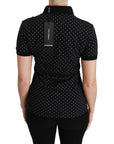 Dolce & Gabbana Elegant Black Dotted Polo Shirt