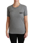 Dolce & Gabbana Chic Gray Amore Patch Crewneck Tee