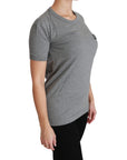 Dolce & Gabbana Chic Gray Amore Patch Crewneck Tee
