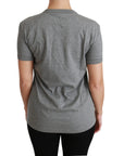 Dolce & Gabbana Chic Gray Amore Patch Crewneck Tee
