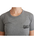 Dolce & Gabbana Chic Gray Amore Patch Crewneck Tee