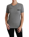 Dolce & Gabbana Chic Gray Amore Patch Crewneck Tee