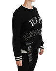 Dolce & Gabbana Chic Black Sequined Cotton Sweater