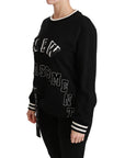 Dolce & Gabbana Chic Black Sequined Cotton Sweater