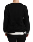 Dolce & Gabbana Chic Black Sequined Cotton Sweater