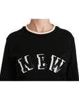 Dolce & Gabbana Chic Black Sequined Cotton Sweater