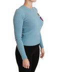 Dolce & Gabbana Queen Heart Beaded Wool Sweater