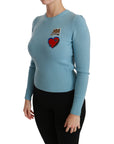 Dolce & Gabbana Queen Heart Beaded Wool Sweater