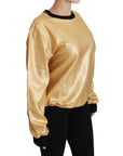 Dolce & Gabbana Elegant Gold Crew Neck Cotton Sweater