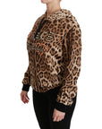 Dolce & Gabbana Elegant Leopard Print Hooded Sweater
