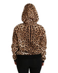Dolce & Gabbana Elegant Leopard Print Hooded Sweater