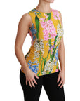 Dolce & Gabbana Sunshine Floral Crewneck Sleeveless Blouse