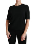 Dolce & Gabbana Elegant Black Stretch Blouse Top