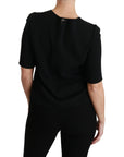 Dolce & Gabbana Elegant Black Stretch Blouse Top