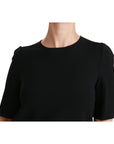 Dolce & Gabbana Elegant Black Stretch Blouse Top