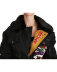 Dolce & Gabbana Elegant Black Bomber Jacket with Detachable Features