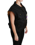 Dolce & Gabbana Elegant Black Bomber Jacket with Detachable Features