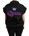 Dolce & Gabbana Elegant Black Bomber Jacket with Detachable Features
