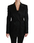 Dolce & Gabbana Elegant Crown-Patterned Double Breasted Jacket