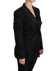 Dolce & Gabbana Elegant Crown-Patterned Double Breasted Jacket
