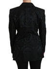 Dolce & Gabbana Elegant Crown-Patterned Double Breasted Jacket