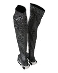 Dolce & Gabbana Elegant Leopard Booties Above Knee Shoes