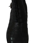 Dolce & Gabbana Elegant Derby Brogue Boots in Exotic Leather